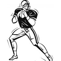 Rienda Libre Graphics - Decomural American Football Player Sports Ws-17480