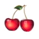 thumbnail image 2 of Escultura Fruta De Cristal Rojo Cereza, 2 of 3