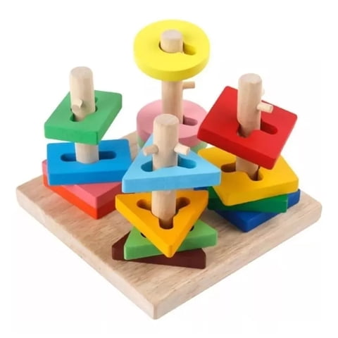 Genérico - Juego De Madera Encaje Y Motricidad Fina Montessori Terapia