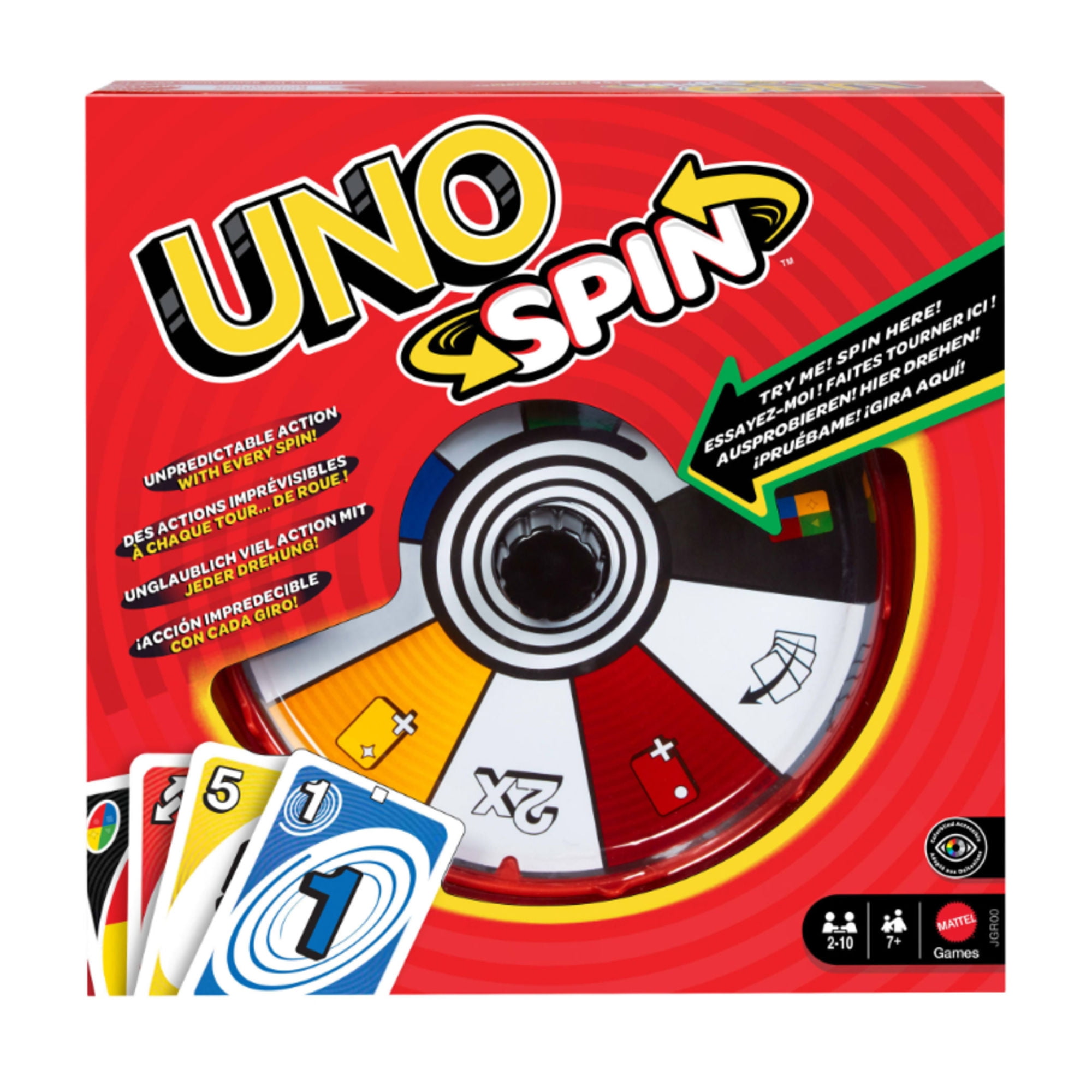 Mattel Games - Juego De Mesa Uno Spin Nueva Edición