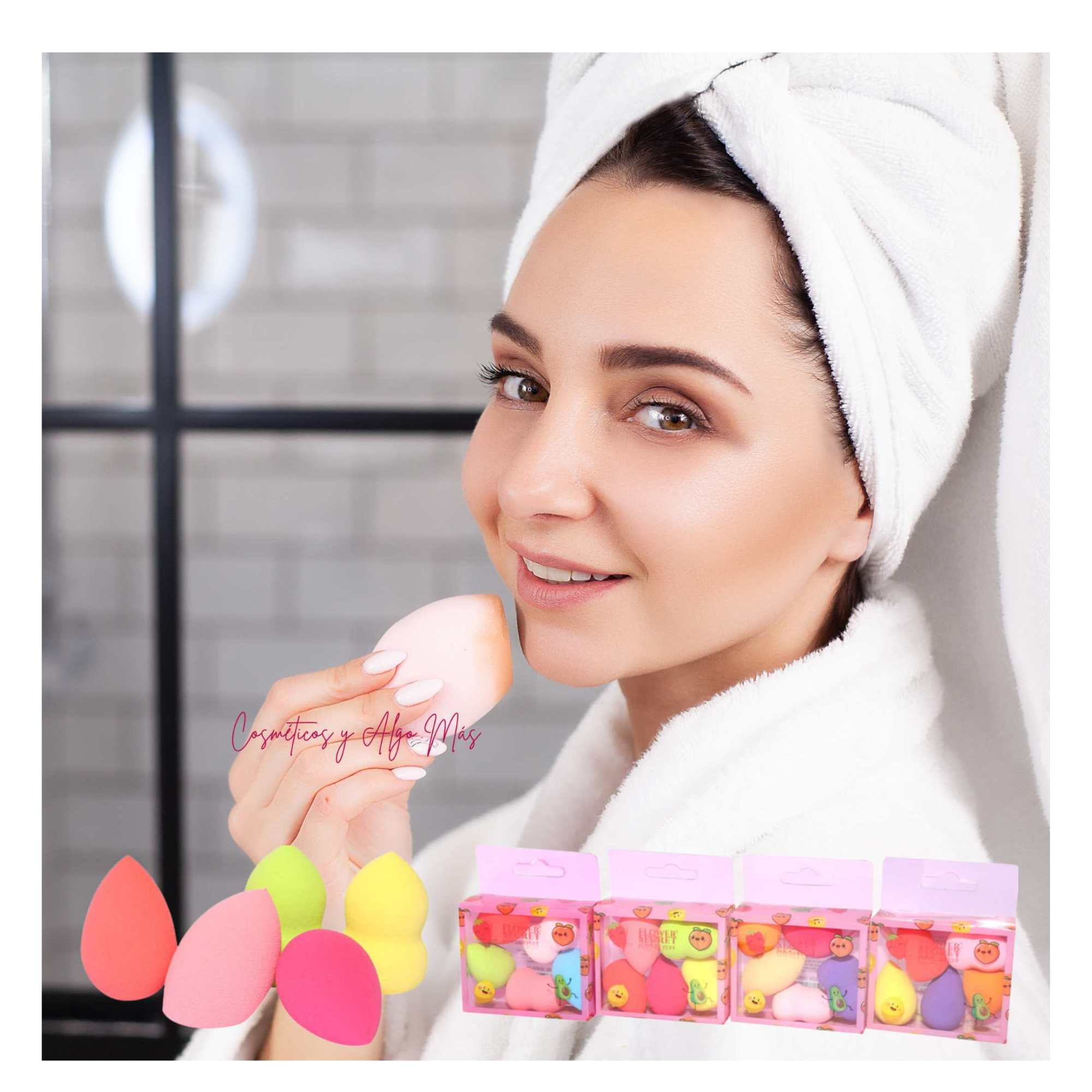 Flower Secret - Set De 5 Esponjas Difuminadoras Beauty Blender Profesionales