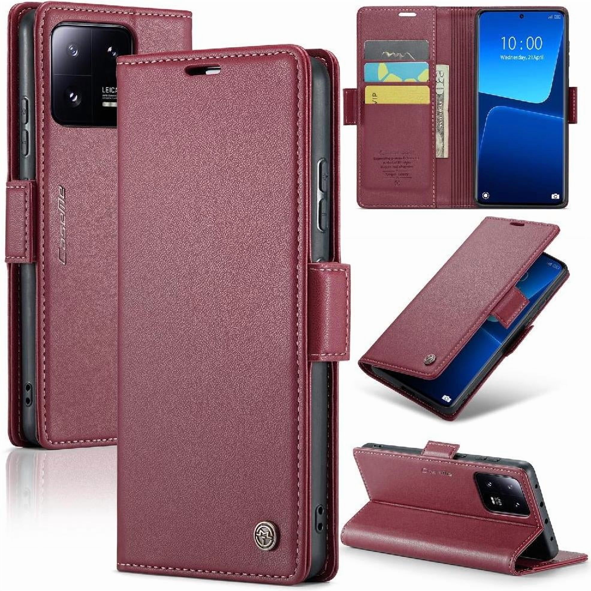 Caseme Tipo Cartera Xiaomi 13 Pro Con Cierre Magnético, Rfid, Tarjetero, Soporte, Carga Inalámbrica