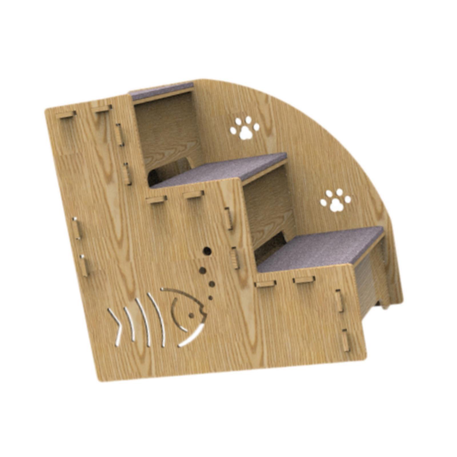 Ioensy - Escalera De 3 Escalones Para Perros Y Gatos Mayores, Antideslizante, Para Sofá Cama Alto