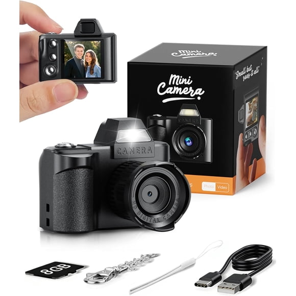 Cámara mini para llavero WZVZ 1080P con zoom 4X y tarjeta SD de 8 GB