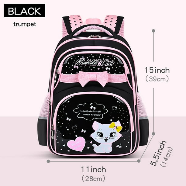 Children's Shoulder Bag Elementary School Students Schoolbag Girls One, Two, Three, Four, Five, Six Grades 6-12 Years Old Kitten