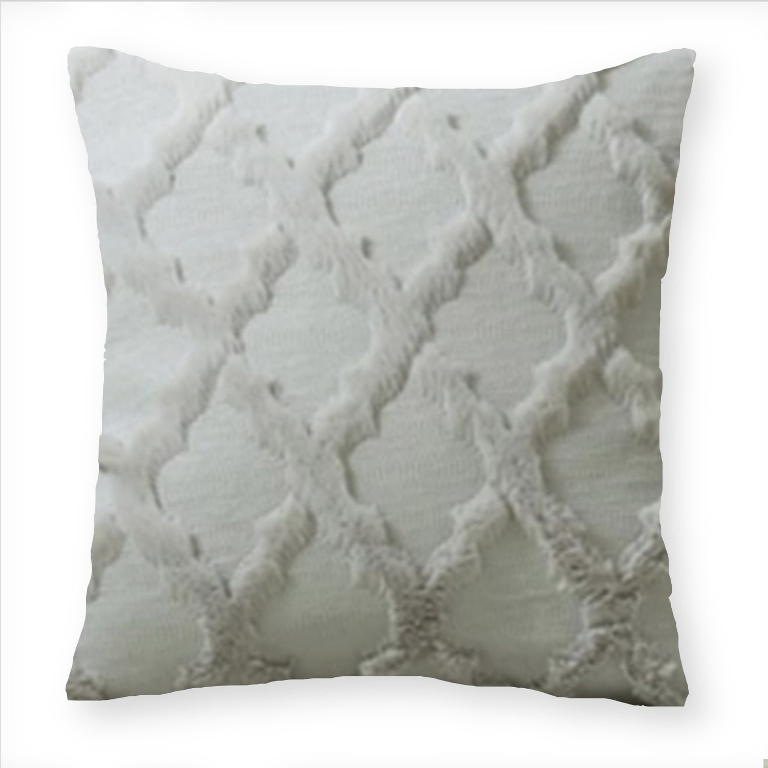 Homestore - Cojín Peludo 45x45 Cm Rombos Grises