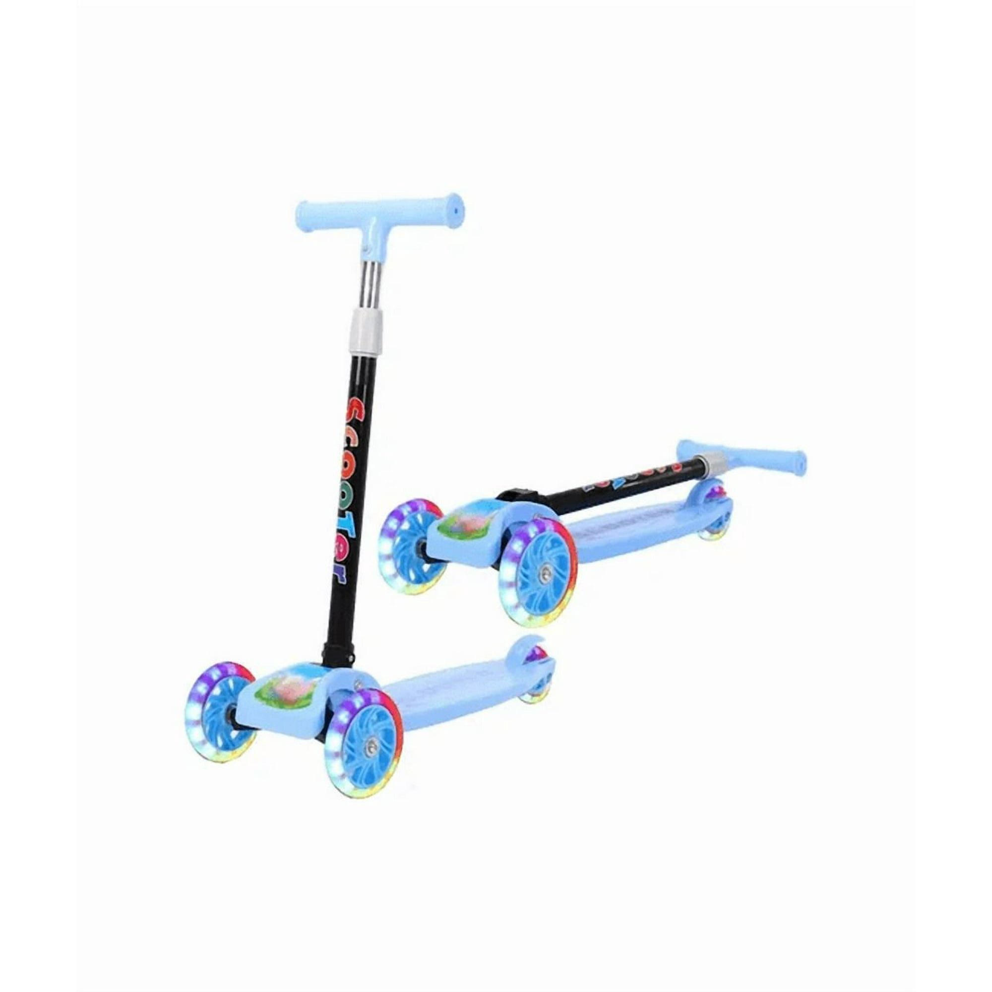 Genérico - Scooter Monopatín Infantil Pie Niños Ruedas Celeste