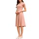 thumbnail image 4 of INSPIRE CHIC Vestido de Mujer con Mangas Cortas Acampanadas Cuello Cuadrado para Negocios Trabajo Línea A Vestidos Plisados 2XL Rosa, 4 of 5