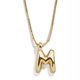 thumbnail image 1 of COLLAR BaubleBar 46 cm de latón chapado en oro con inicial M, 1 of 8