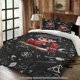 thumbnail image 1 of Bedding Boy Wearing Glasses Sitting on Books Reading Magic Element Background Fantasy Theme All Seasons Machine Washable Includes Pillowcases Suitable for Bedro, 1 of 1