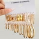 thumbnail image 1 of 12pairs Sparkling White Faux Pearl Circle Hoop Earrings - Add Elegance to Your Look!, 1 of 4