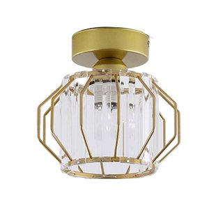 Ioensy - Lámpara De Techo De Cristal De Estilo Nórdico Base E27 Para Balcón Entrada Sala De Estar C