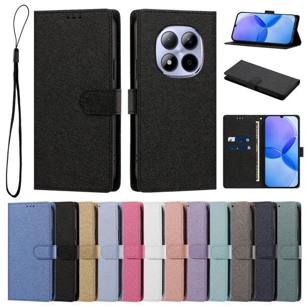 Cartera Funda para Xiaomi Redmi Note 15 Pro 4G Carga Inalámbrica, Negro