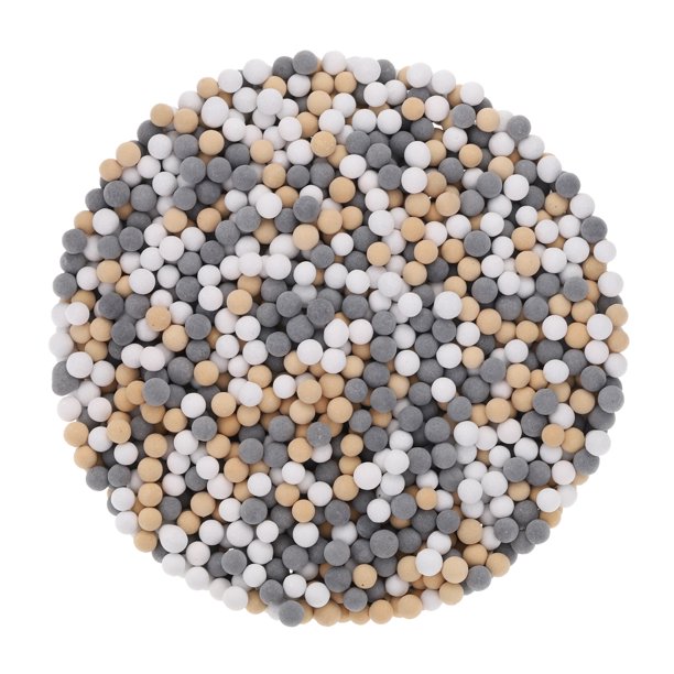 Uxcell 4 Paquetes de Perlas de Repuesto para Cabezal de Ducha 3-4mm para Filtración, Amarillo, Gris, Blanco