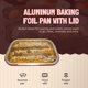 thumbnail image 2 of Juego de bandejas para hornear KitchenDance desechables de aluminio con tapa, paquete de 25, 2 of 9