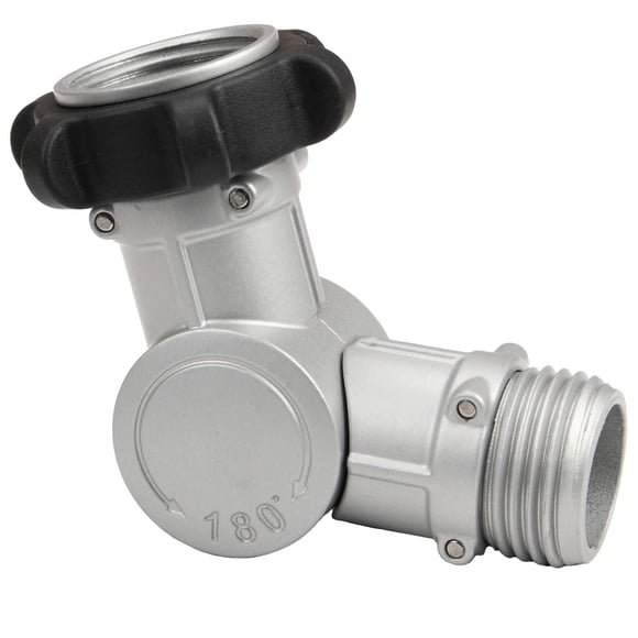 Conector giratorio ajustable Eden 20051 de metal, 180° y 360°