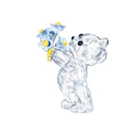 Figura De Swarovski Kris Bears Forget Me Not, Azul Y Amarillo