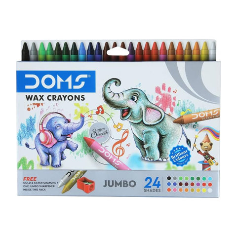 Lapices De Cera Crayon Jumbo 24 Colores Doms