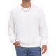 thumbnail image 1 of Sudadera Casual de Gimnasio de Manga Larga con Cuello Redondo de Color Sólido para Hombre M Blanco, 1 of 6