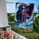 thumbnail image 5 of Genshin Impact: Mona Chica Anime-bandera de jardín temática. Regalo perfecto para fans, amigos y familiares, ideal para actividades al aire libre y decoración de fiestas.28CM*45CM, 5 of 5