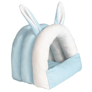 Ioensy - Cama Para Conejos, Nido Acogedor, Camas Cueva Para Conejillos De Indias, Para Conejitos, Hámster, Chinchilla, Azul