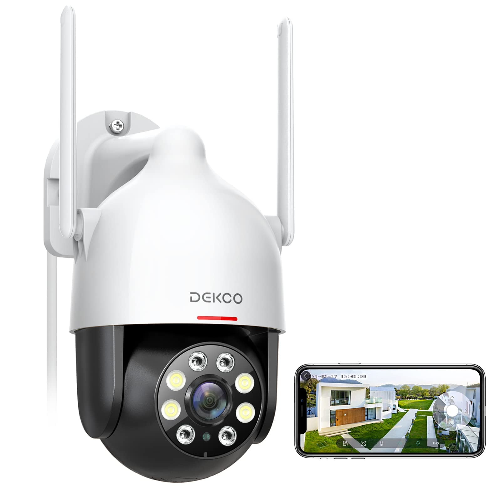 Cámara De Vigilancia Y Seguridad Dekco 2k Wifi 3mp Outdoor