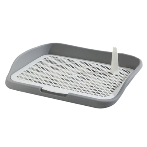 Ioensy - Inodoro Para Perros Bandeja De Arena Para Mascotas Bandeja Portátil Para Orinal Para Interiores Otras Mascotas Conejito Gris Valla Mediana