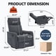 thumbnail image 1 of Heat Massage Manual Recliner Chair with Rocker and Swivel in Fabric for Living Room, Grey, 1 of 3