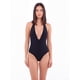 thumbnail image 1 of Traje de baño con escote en V Negro Talla M, 1 of 3