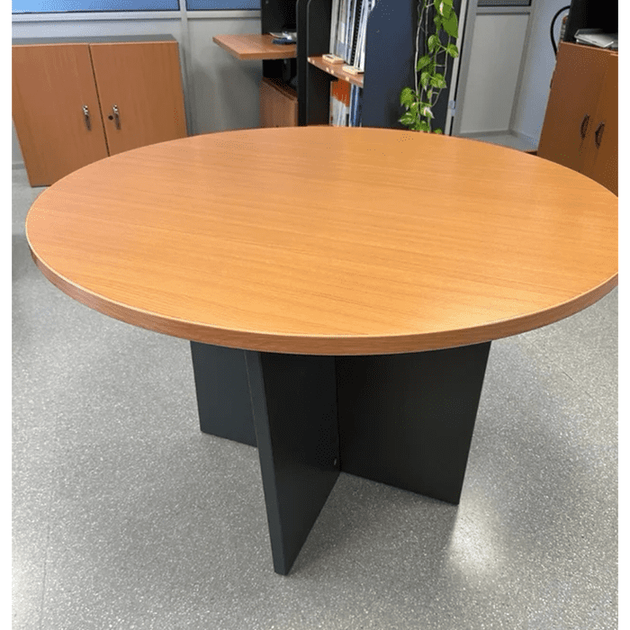 Msa Muebles Santa Ana - Mesa Reunión Circ/cruceta 120 Peral Con Grafito