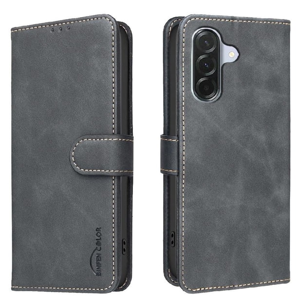 Funda Billetera para Samsung Galaxy S23 FE Protección RFID y Soporte Ajustable Negro