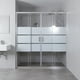thumbnail image 2 of Mampara Ajustable De Ducha Style 160 180 Lineas Blancas (4 Hojas), 2 of 6
