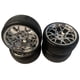 thumbnail image 4 of Juego De Ruedas Y Neumáticos Para Camiones De Orugas Tamiya TT01 TT02 HSP Blanco, 4 of 5