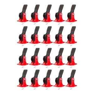 Magideal - Kit De Nivelación De Azulejos De 20 Piezas, Espaciadores De Nivelación De Azulejos, Ajustables Y Reemplazables, Herramientas De Construcción Para Pare Rojo