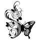 thumbnail image 4 of Escultura De Pared Colgante Con Acento Moderno Para Ba?o, Mariposa, Decoración De Pared De Metal Con Flores, 4 of 5
