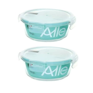 Pack 2 Contenedores Hermetico Vidrio Redondo 720Ml Allegra