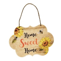 Bothyi - Placa De Madera De Moda Vintage, Estampado De Flores De Abeja, Puerta Delantera, Ventana, Cartel De Madera, Dulce Hogar