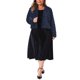 thumbnail image 2 of Agnes Orinda Ropa de Halloween para Mujer Tallas Grandes Chaqueta Recortada Abierta de Frente Abrigo de Invierno de Piel Sintética Esponjosa 2X Azul Oscuro, 2 of 6