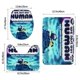 thumbnail image 3 of Perdimos a Nuestro Humano Juego de 3 alfombras de baño de coral fleece: tapete de baño + alfombra de inodoro en forma de U + funda de tapa de inodoro en forma de O, 3 of 6
