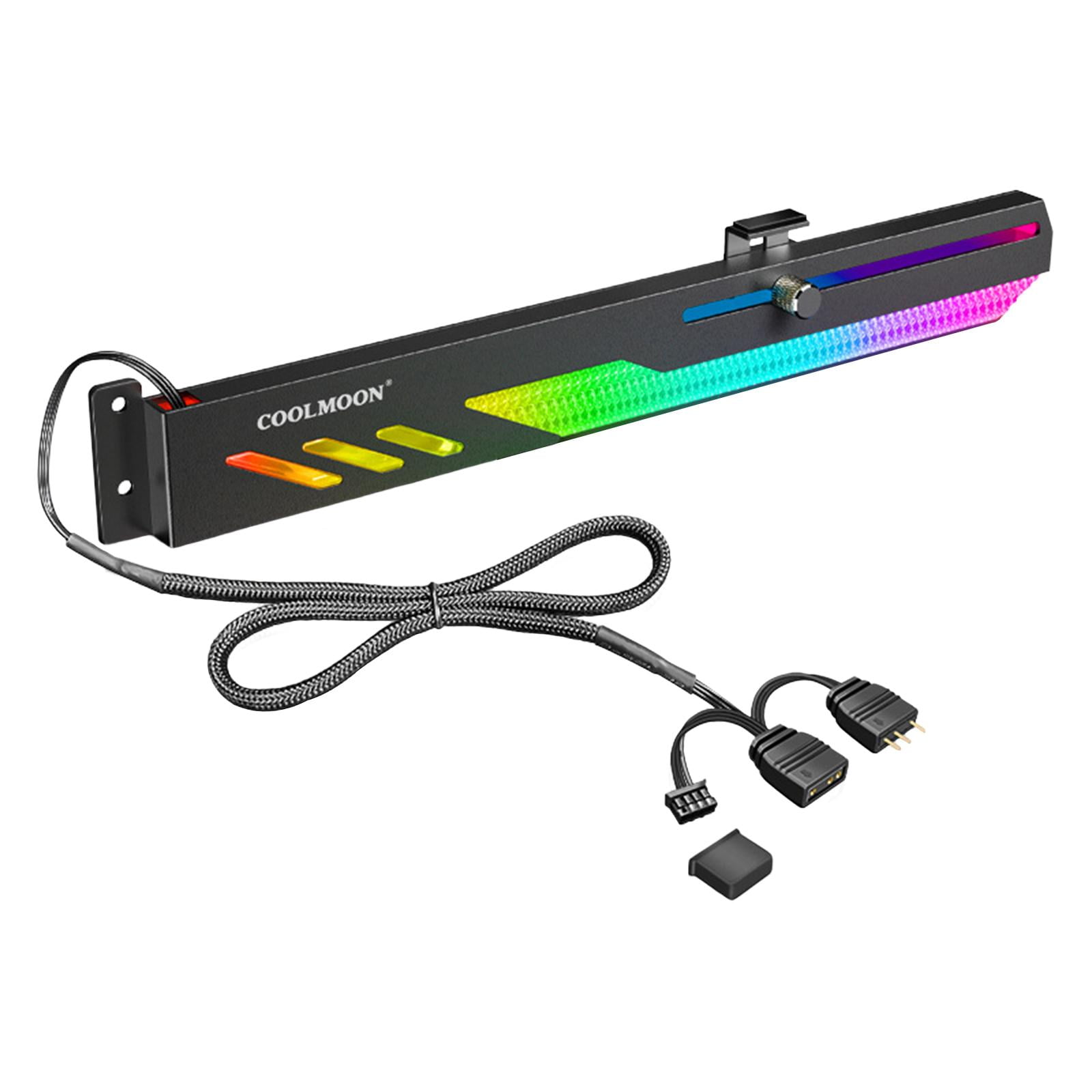 Bothyi - Soporte Gpu Soporte 5v Ajuste Deslizante Aleación De Aluminio Tira Rgb Negro