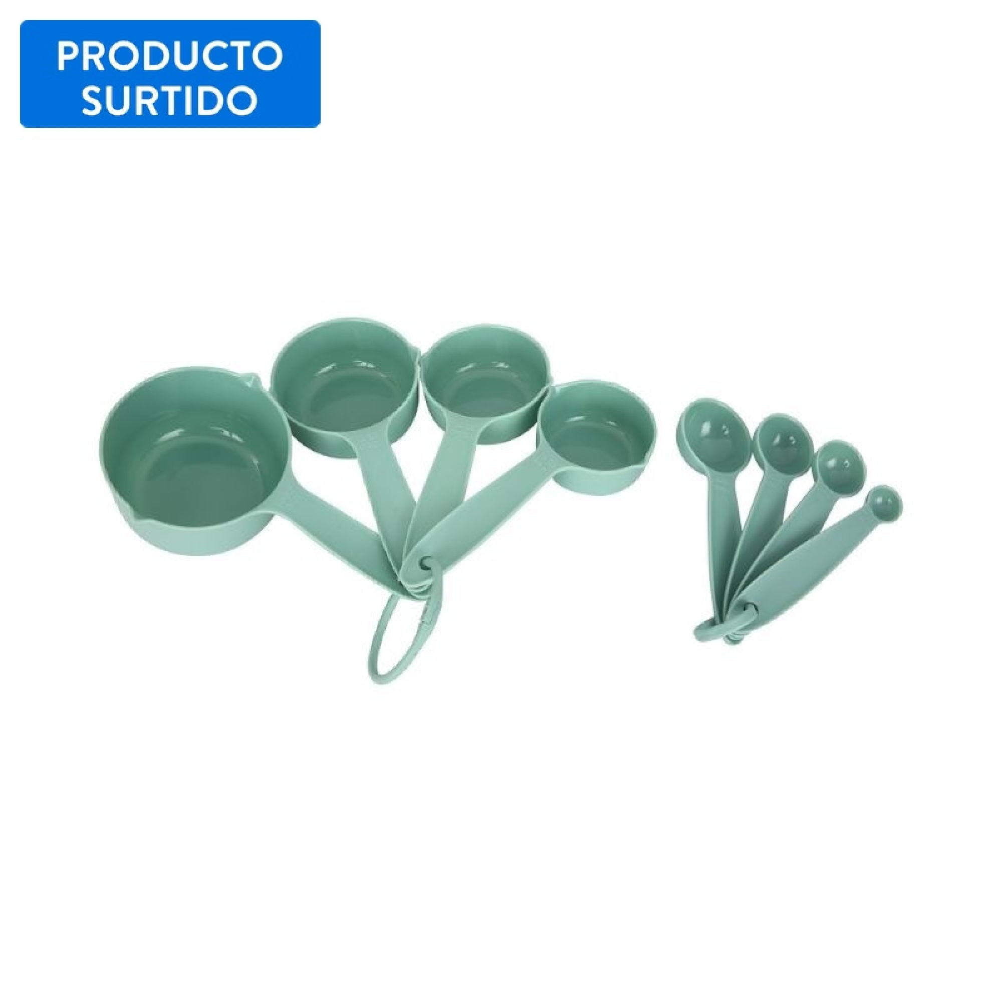 Mainstays - Set De Medidor De Taza Y Cuchara 8 Piezas Pp Multicolor