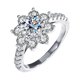 thumbnail image 1 of Anillos de Moissanita de Oro Blanco de 18K de 1-2 Quilates para Mujer Regalo Color D VVS1 Anillos de Diamante Anillo de Plata de Ley Joyería Anillos de Compromiso de Moissanita con Certificado, 1 of 8