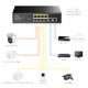 thumbnail image 2 of Conmutador PoE+ Cudy FS1010P de 8 puertos a 10/100 Mbps con 2 enlaces ascendentes de 120 W, 2 of 9