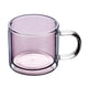 thumbnail image 1 of Copa De Vidrio De 250 Ml Copa De Champán De Boca Redonda De Doble Capa Para Café Rosa, 1 of 5