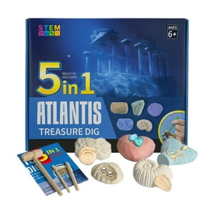 Fliperex - Kit De Excavación Atlantis 5 En 1 Juguete Educativo Infantil Azul