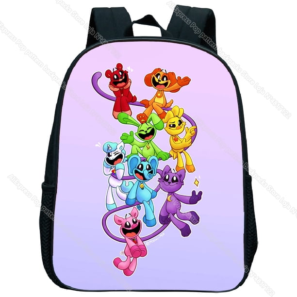 Smiling Critter Kindergarten Backpack Catnap Dogday Kids School Bag Anime Trend Bookbag Boy Girl Children Bagpack Travel Rucks