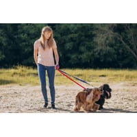 Defensor - Correa Plana Larga Resistente Para Perros 4,5 Metros X 2,5Cm Color Naranjo/Celests