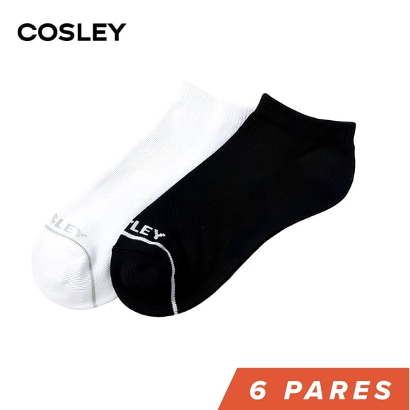 Calcetines Hombre Cushion Low Cut Black&White Cosley Pack 6