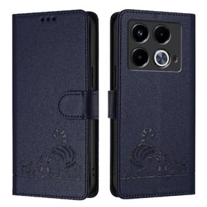 Funda Tipo Cartera Foxdock Para Infinix Note 40 Con Soporte, Ranuras, Rfid, Diseño De Gato