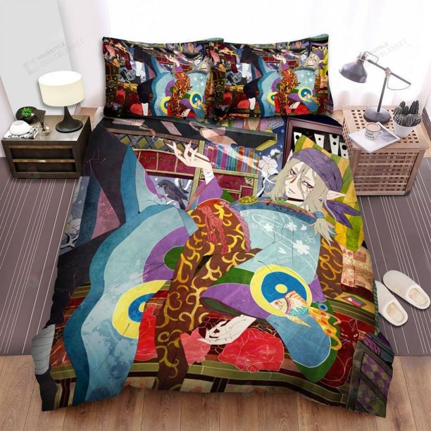 Mononoke Anime Medicine Seller Quilt Duvet Cover Set Kids Super Double3-Piece Bedding Set